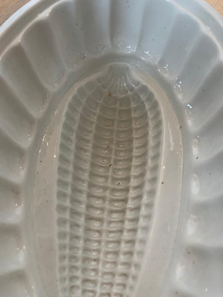Early 19th Century English Ironstone Corn Cob Shaped Pudding or Jelly Mold For Sale at 1stDibs