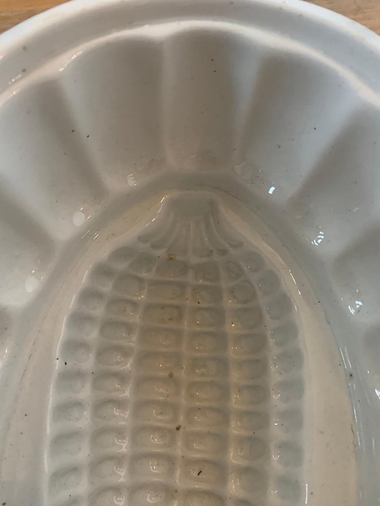 Early 19th Century English Ironstone Corn Cob Shaped Pudding or Jelly Mold For Sale at 1stDibs