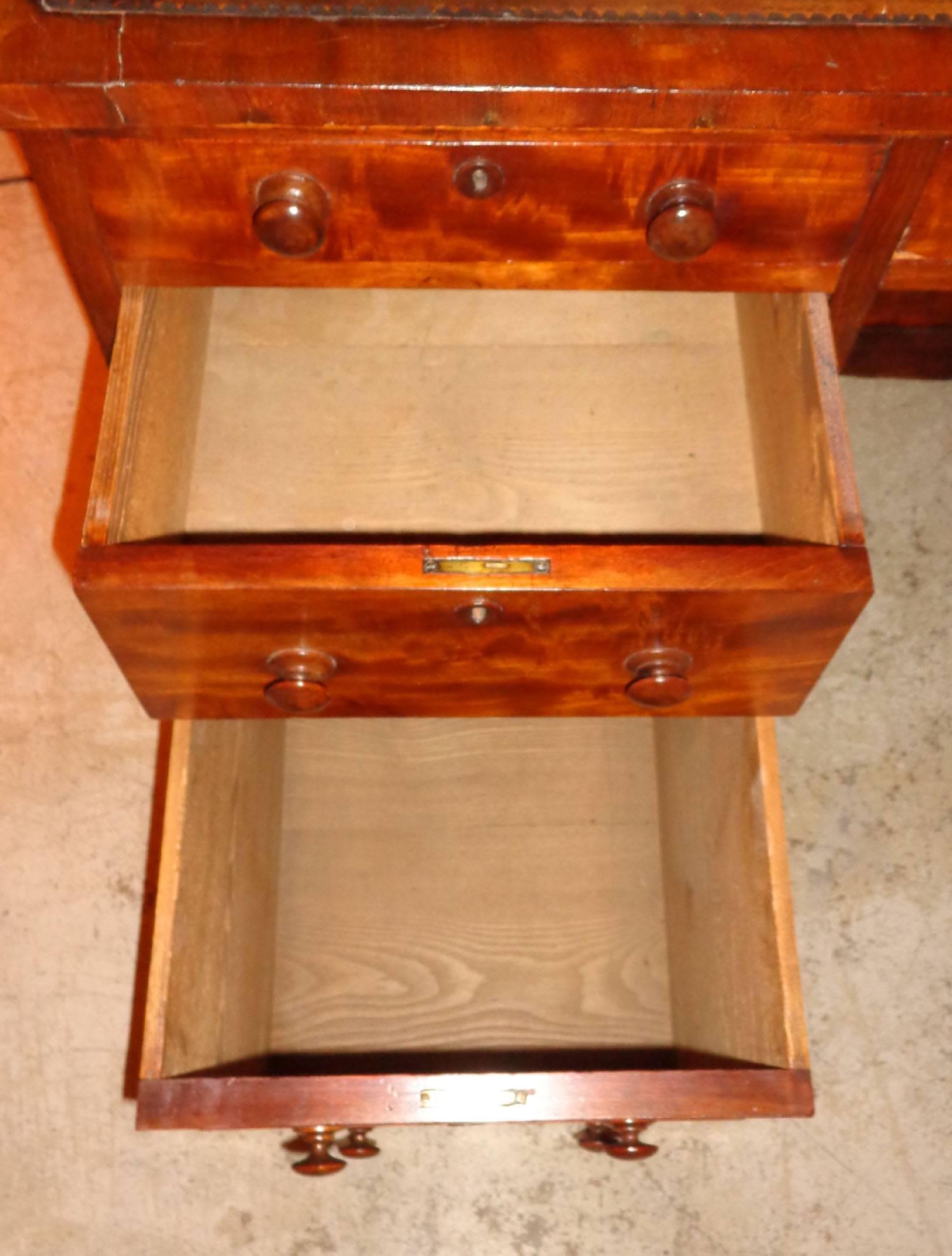 Early 19th Century English Knee-Hole Map Desk For Sale 4