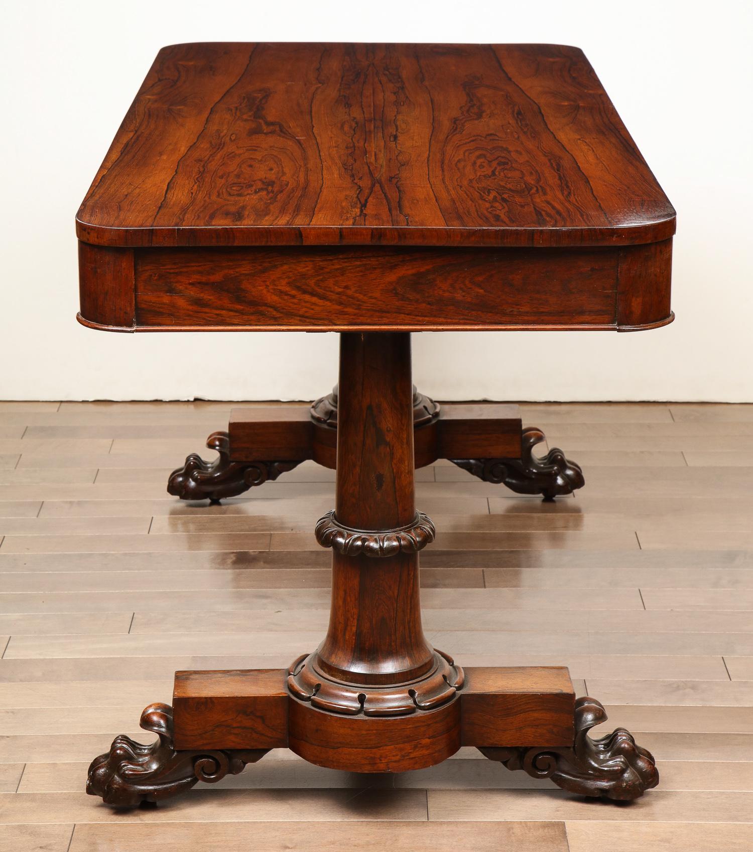 Early 19th Century English Library Table In Good Condition In New York, NY