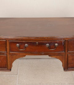 Early 19th Century English Mahogany Bow Front Desk