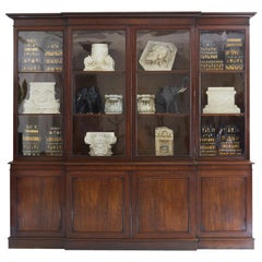 Early 19th Century English Mahogany Breakfront Bookcase