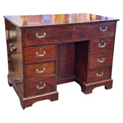 Early 19th Century English Mahogany Campaign Kneehole Desk