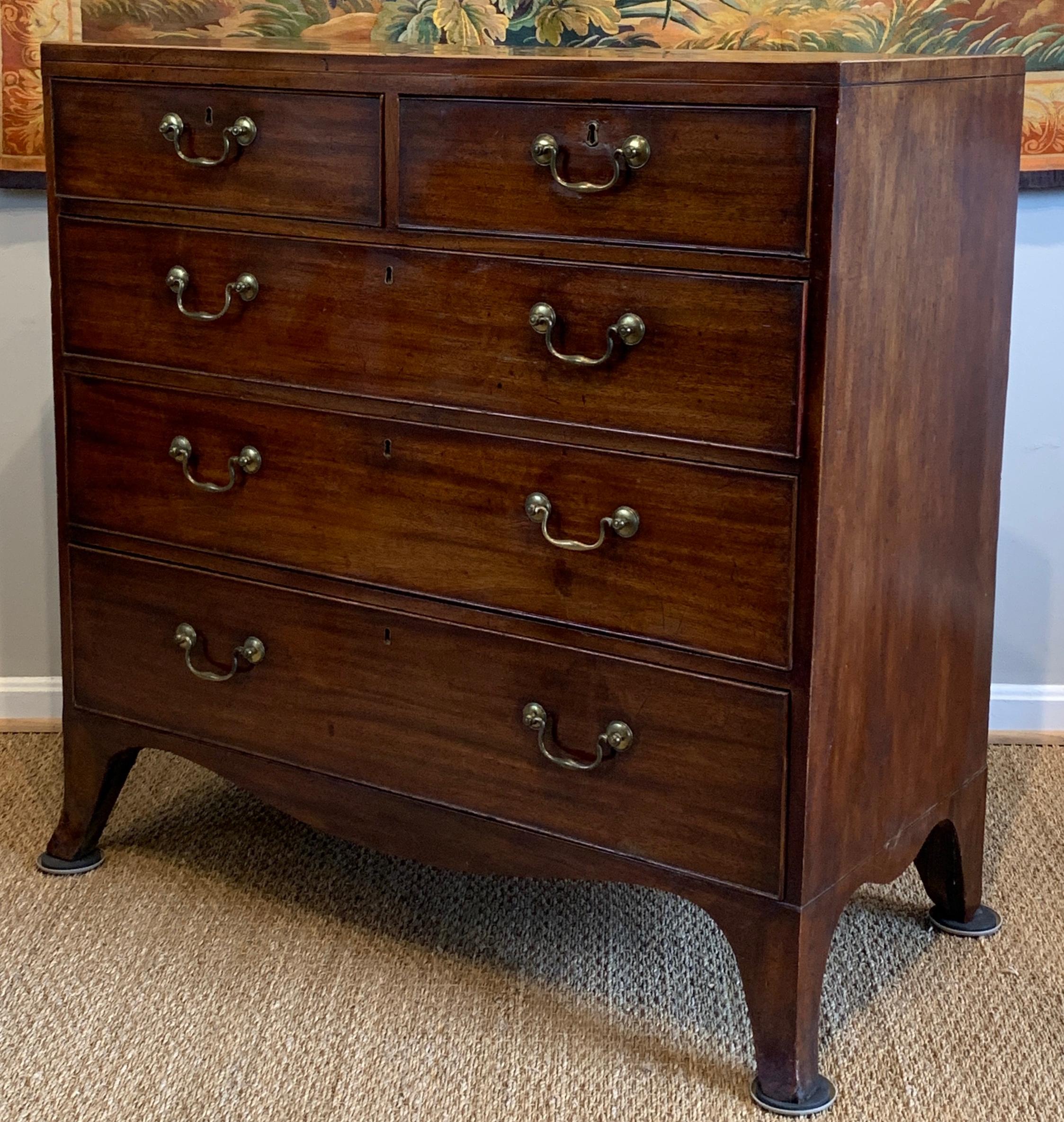 George III Early 19th Century English Mahogany Chest of Drawers