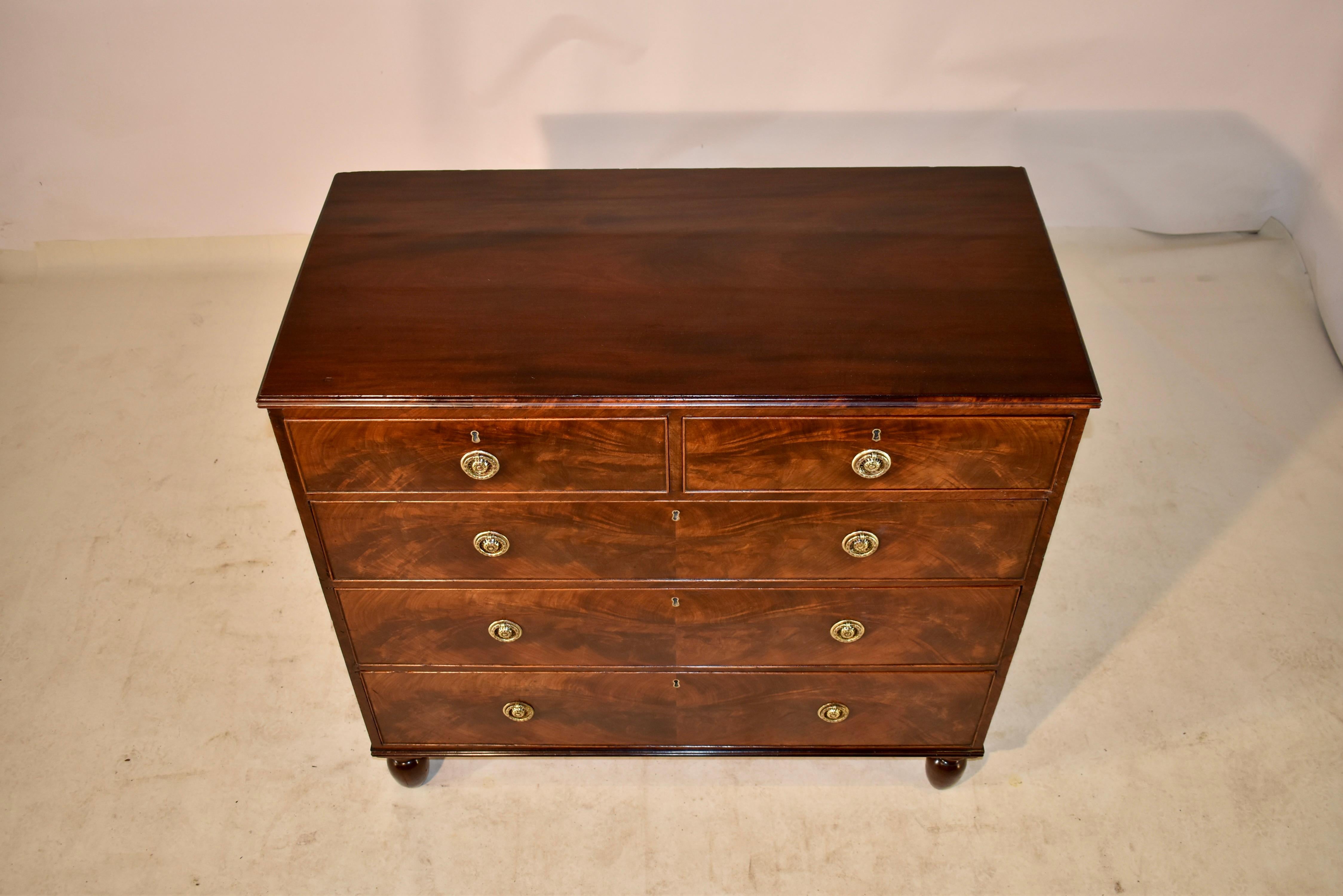 Early 19th Century English Mahogany Chest of Drawers 2