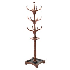 Portemanteau et porte-parapluie en acajou du début du XIXe siècle anglais