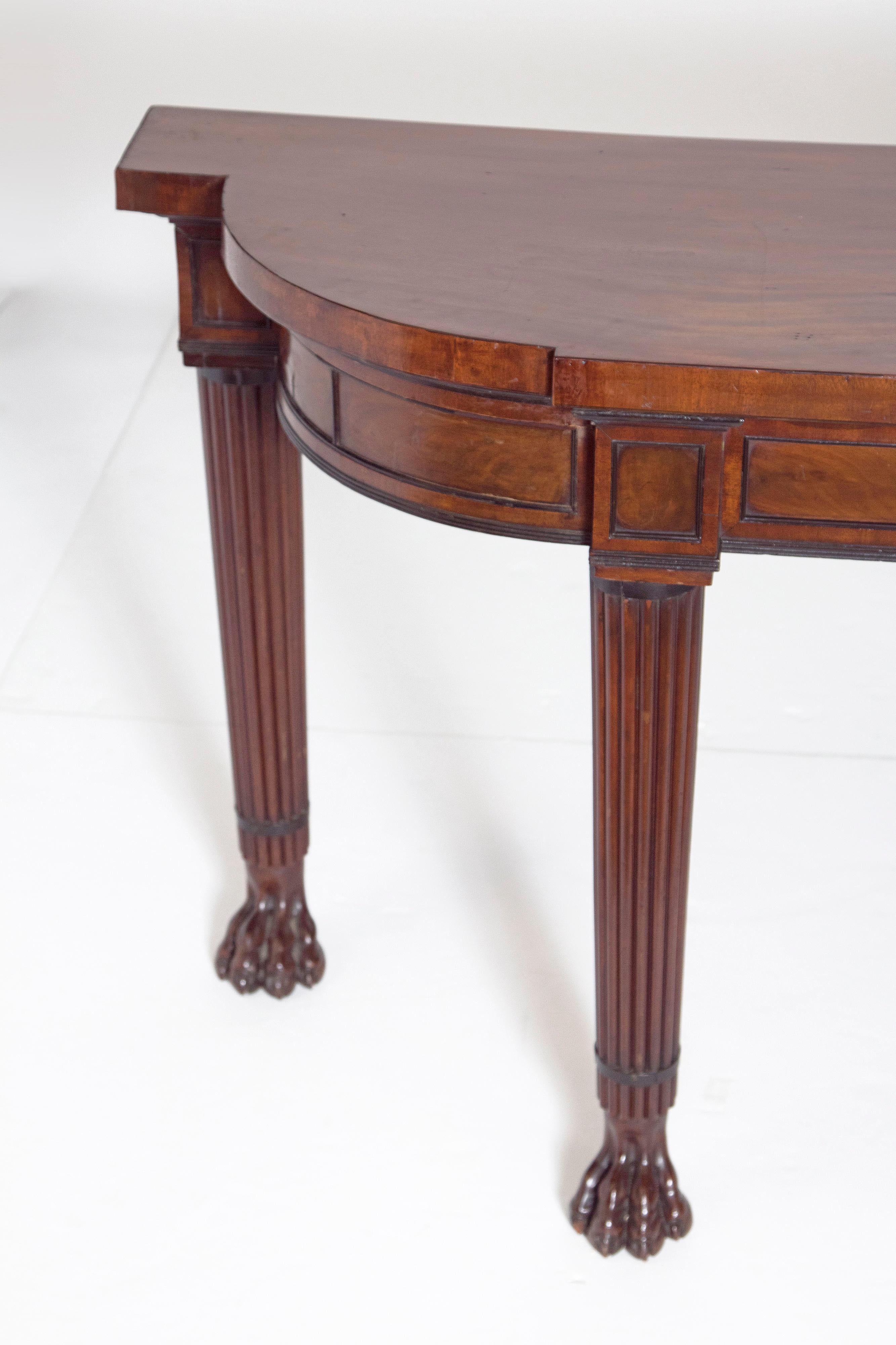 Hand-Crafted Early 19th Century English Mahogany Console Table