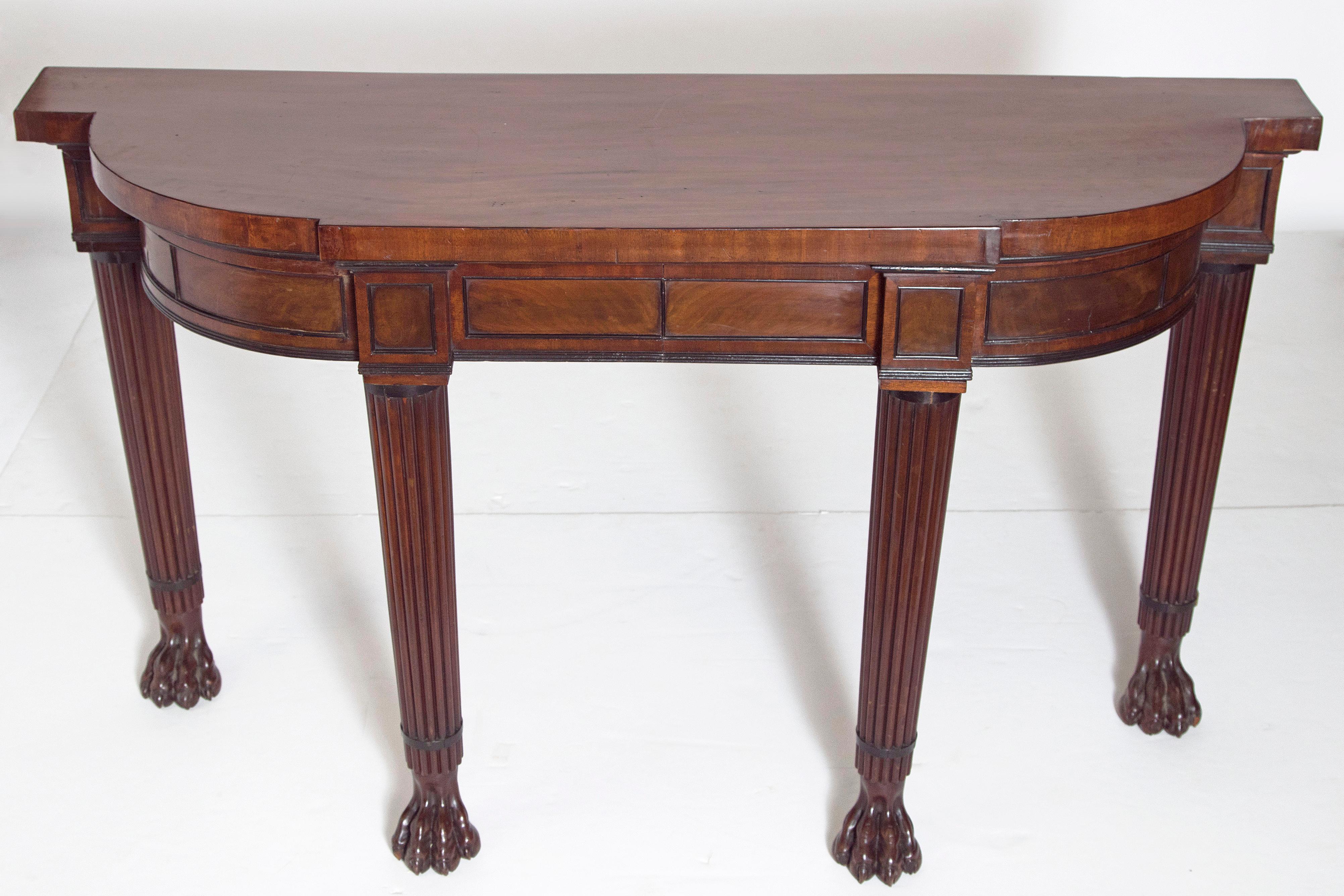 Wood Early 19th Century English Mahogany Console Table