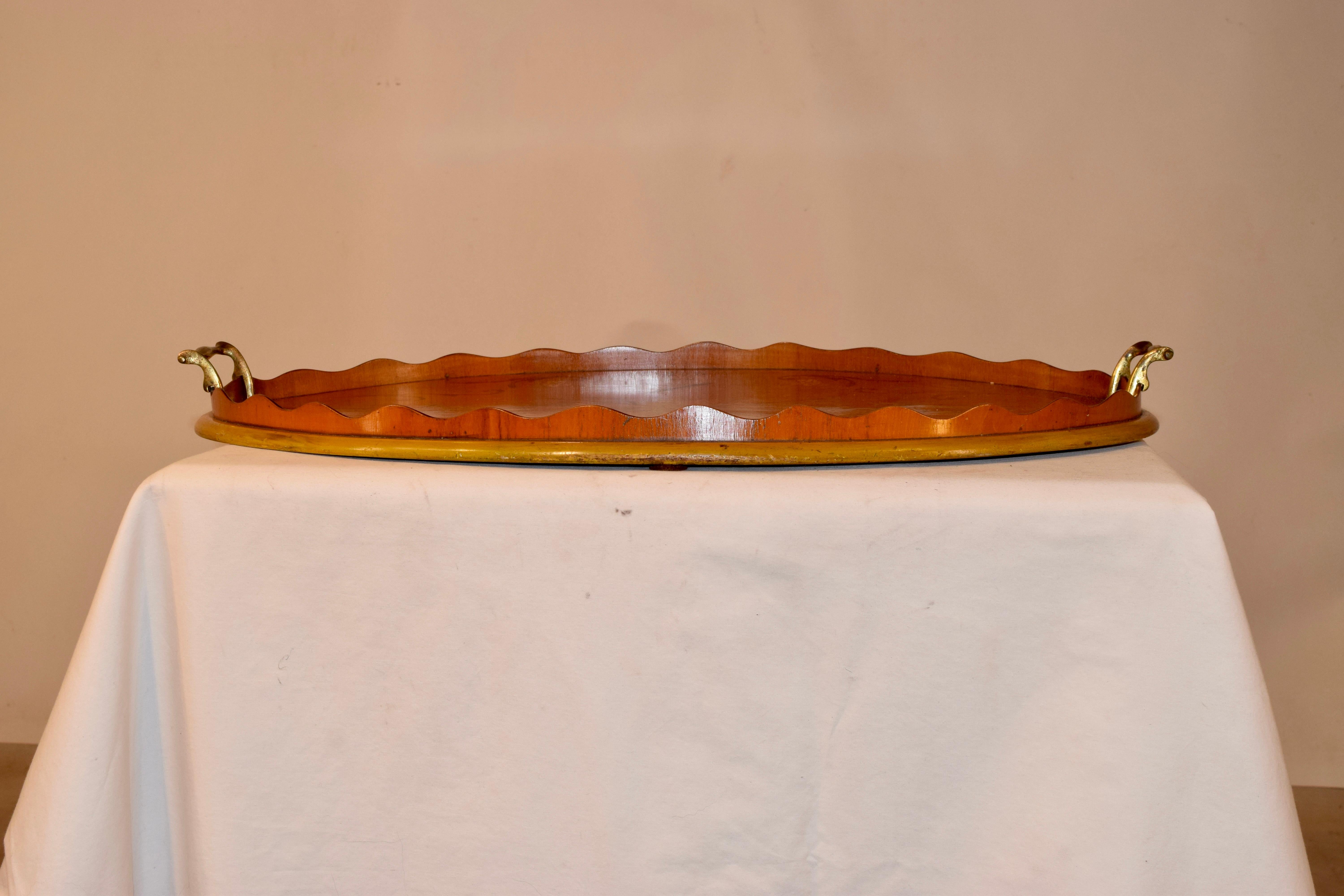 Early 19th Century English Mahogany Inlaid Tray For Sale 6