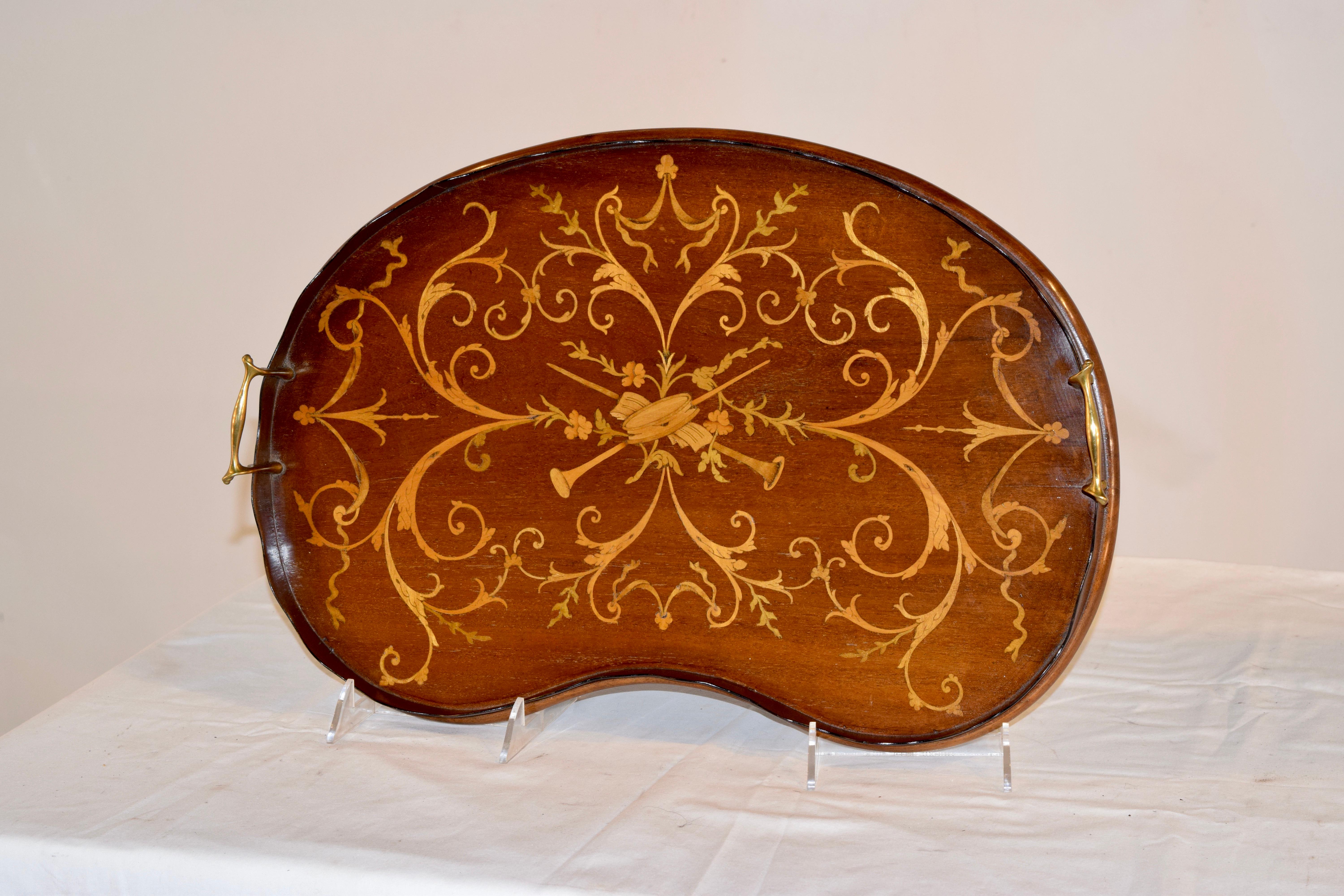 Inlay Early 19th Century English Mahogany Inlaid Tray