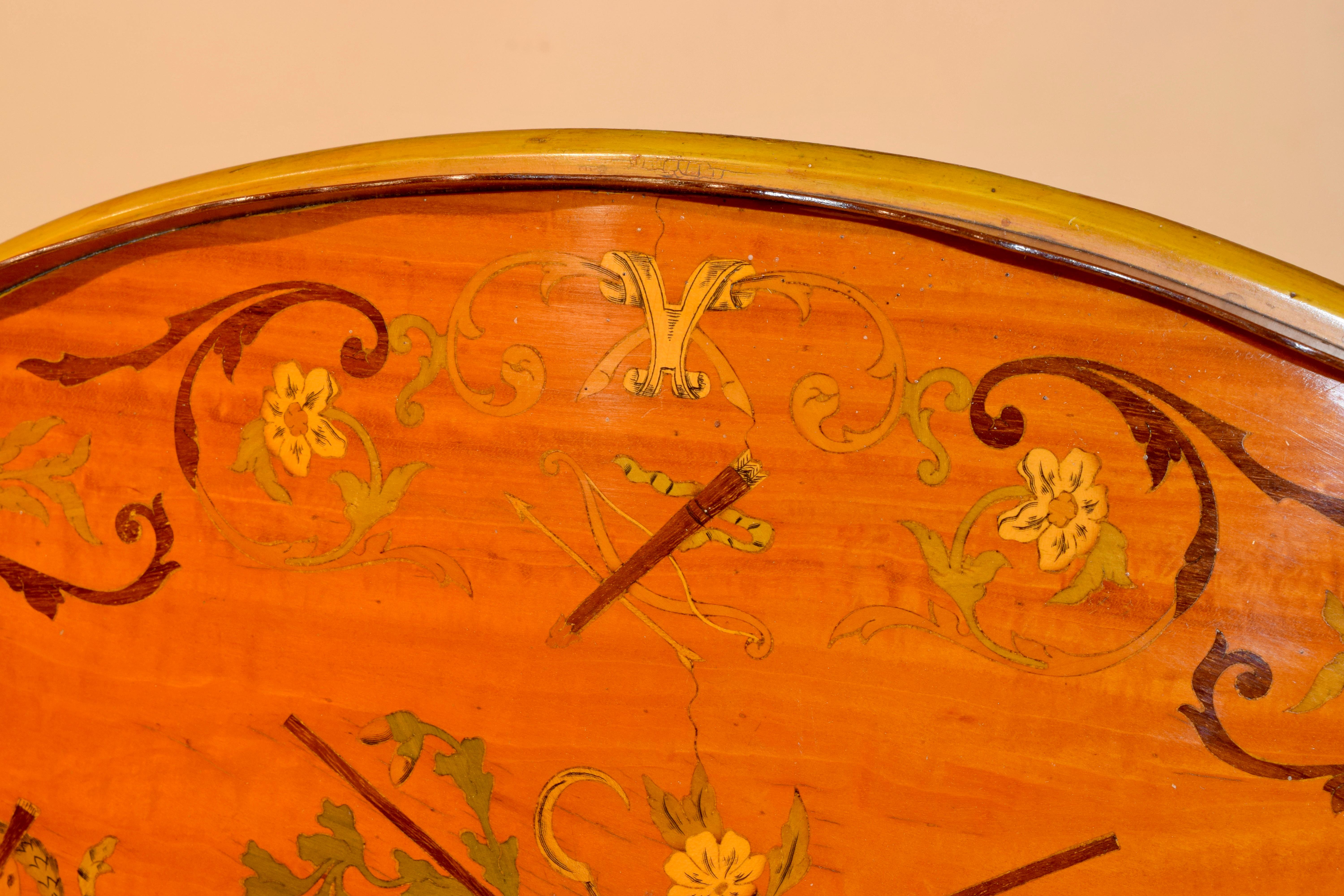 Early 19th Century English Mahogany Inlaid Tray For Sale 4