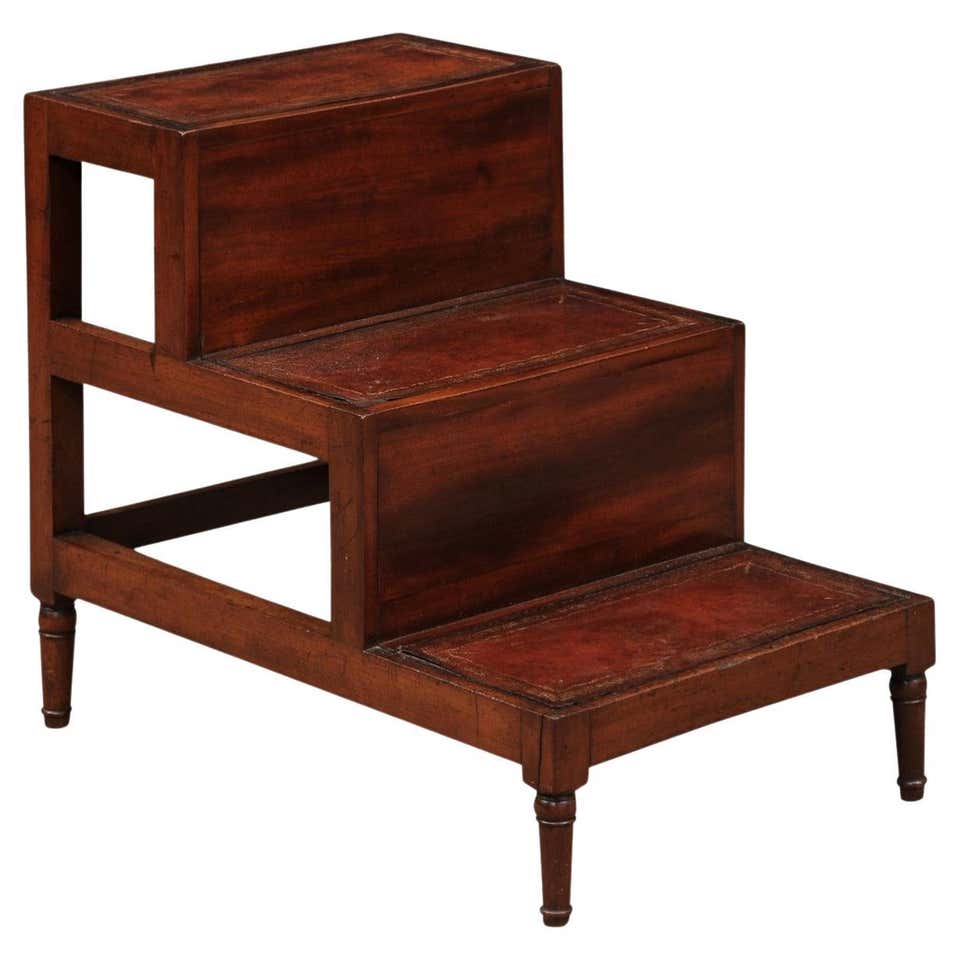 English Folding Library Steps at 1stDibs