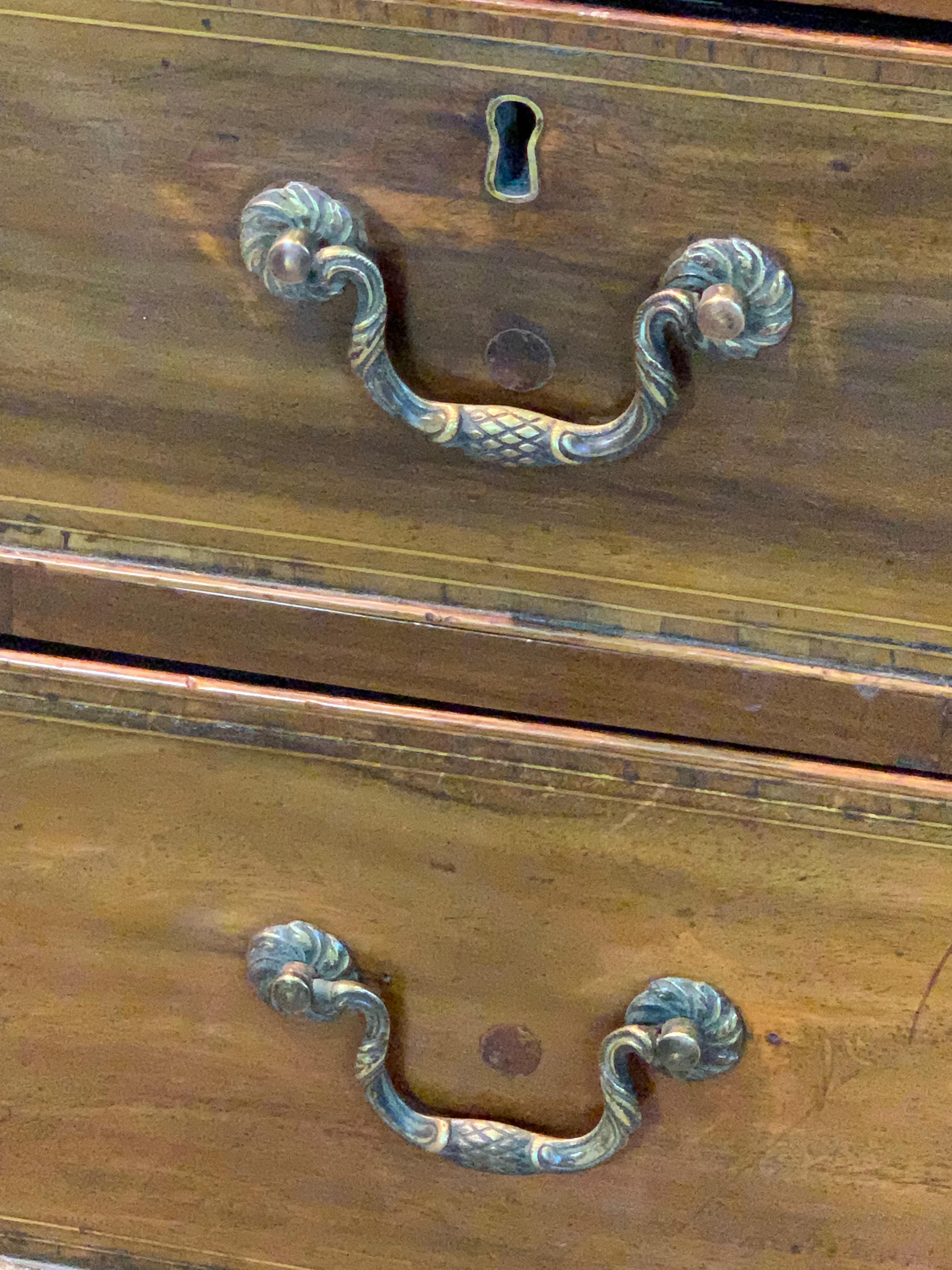 Early 19th Century English Mahogany Linen Press 6