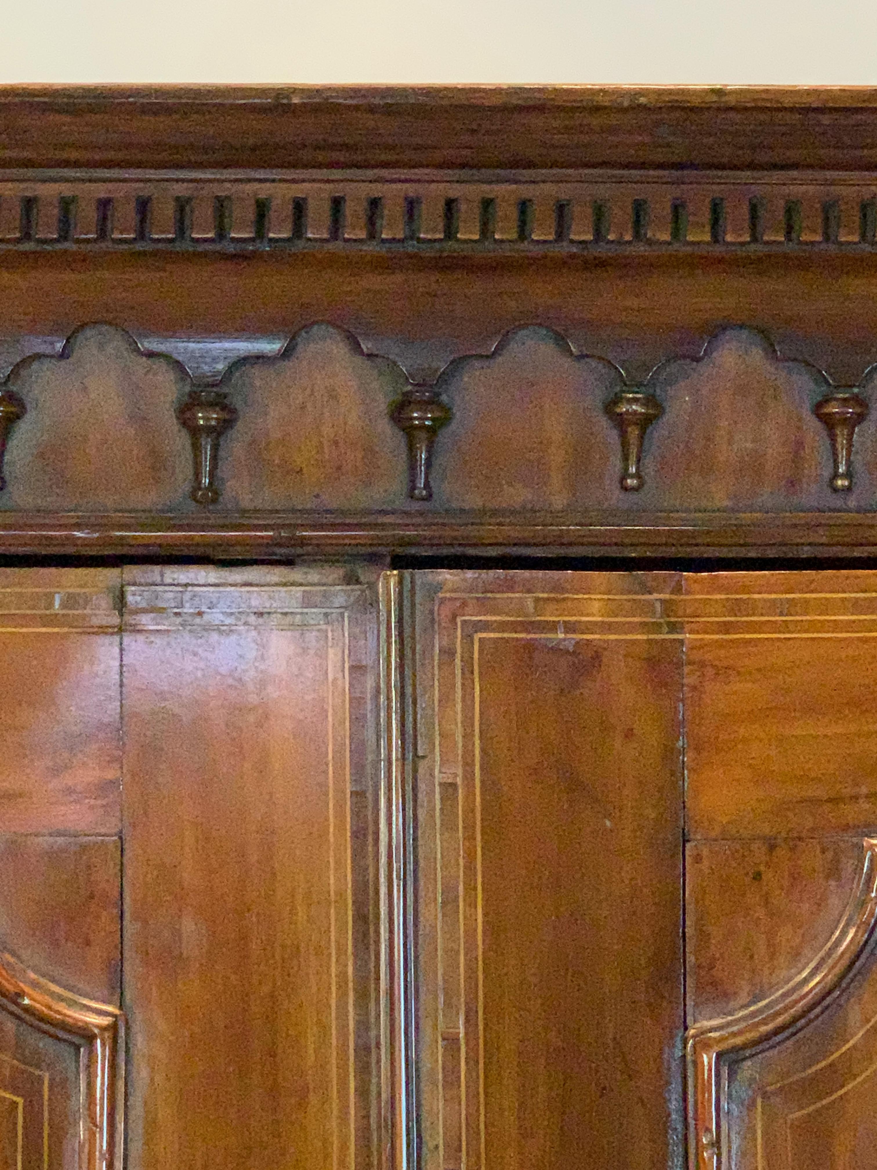 Early 19th Century English Mahogany Linen Press 8