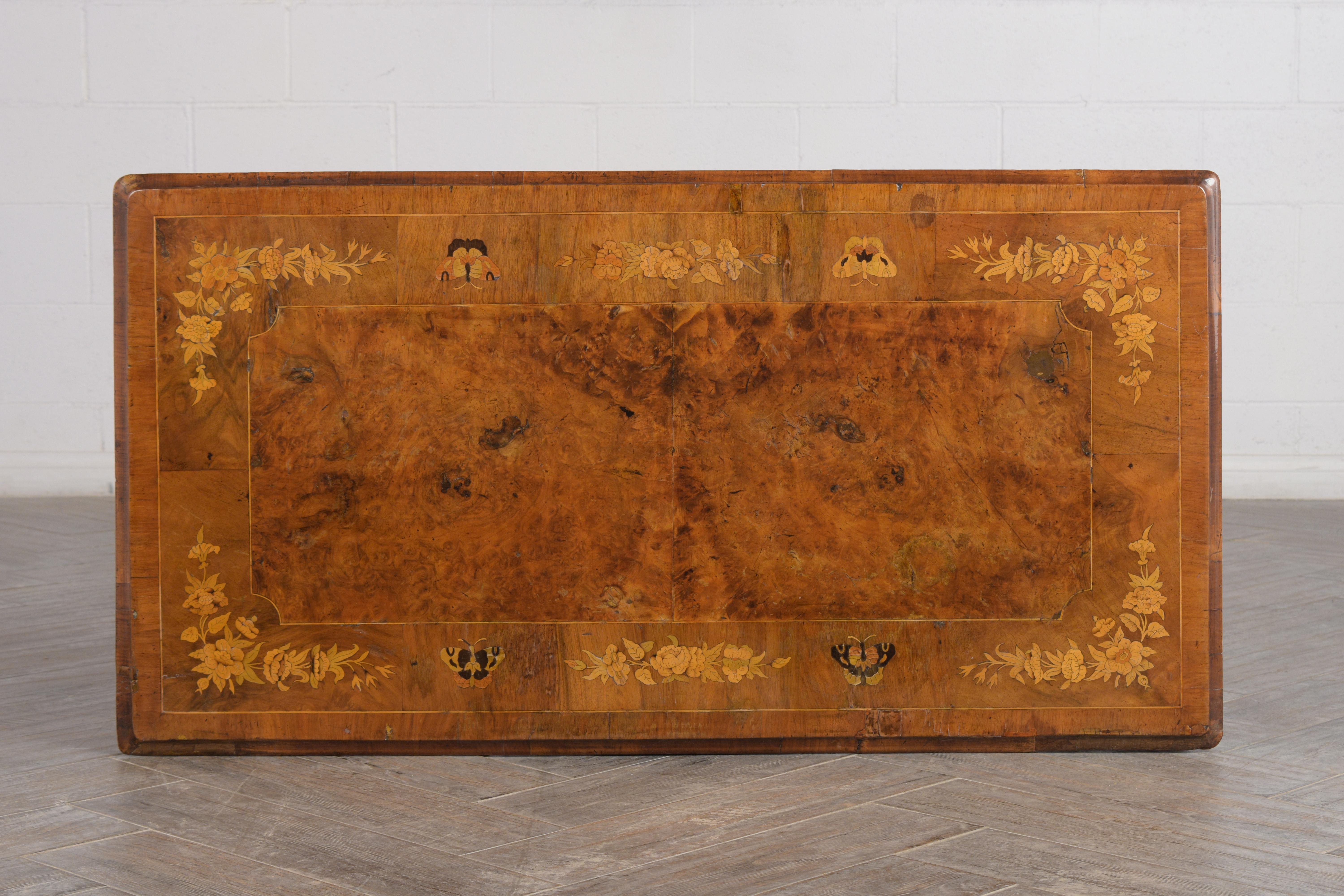 British Colonial 19th Century English Marquetry Table