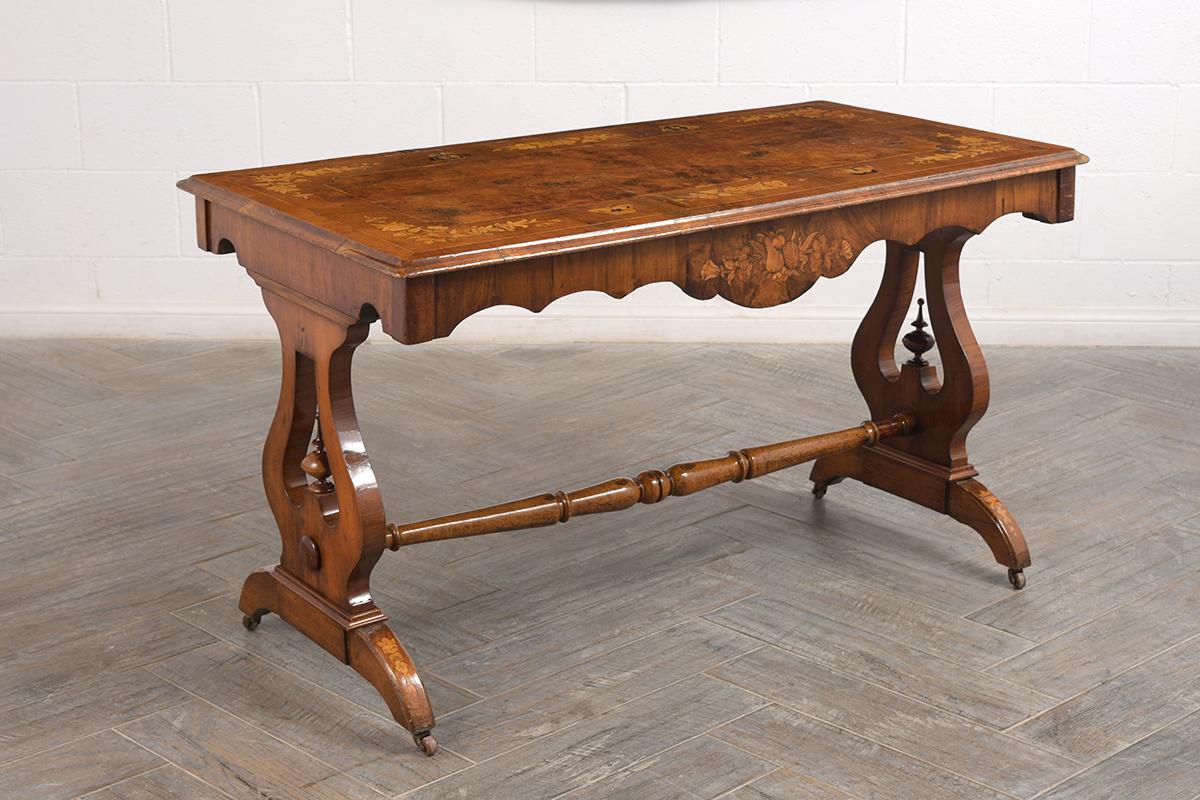 19th Century English Marquetry Table In Good Condition In Los Angeles, CA