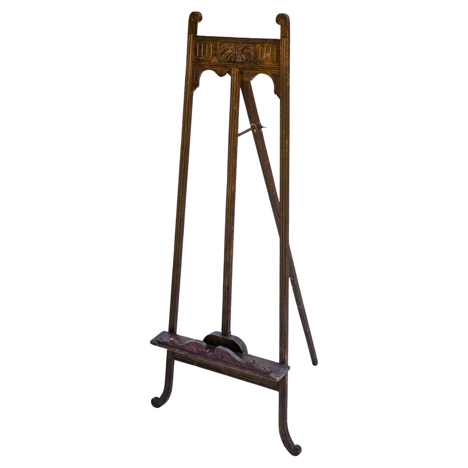 Cavalletto intagliato in Oak inglese dell'inizio del XIX secolo