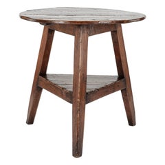 Early 19th Century English Oak Cricket Table