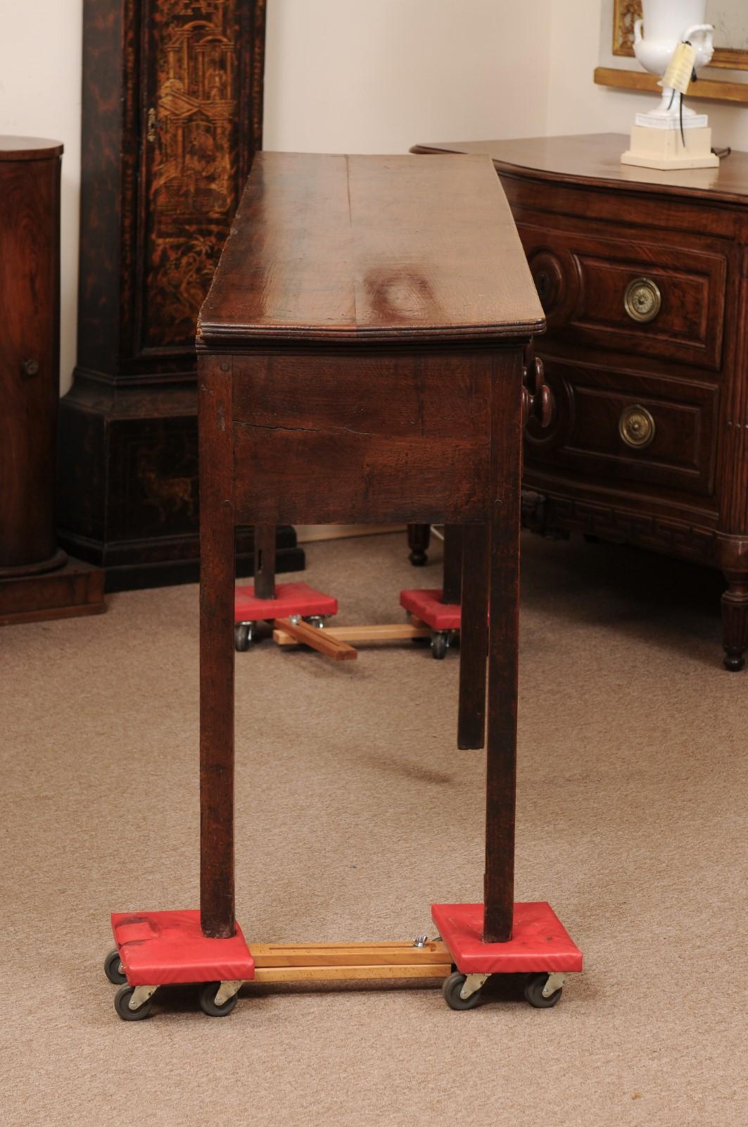 XIXe siècle Début du 19ème siècle, base de commode en Oak Oak avec 4 tiroirs, boutons en bois  en vente