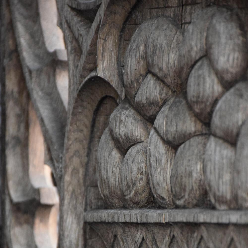 Early 19th Century English Oak Gothic Open Tracery 7