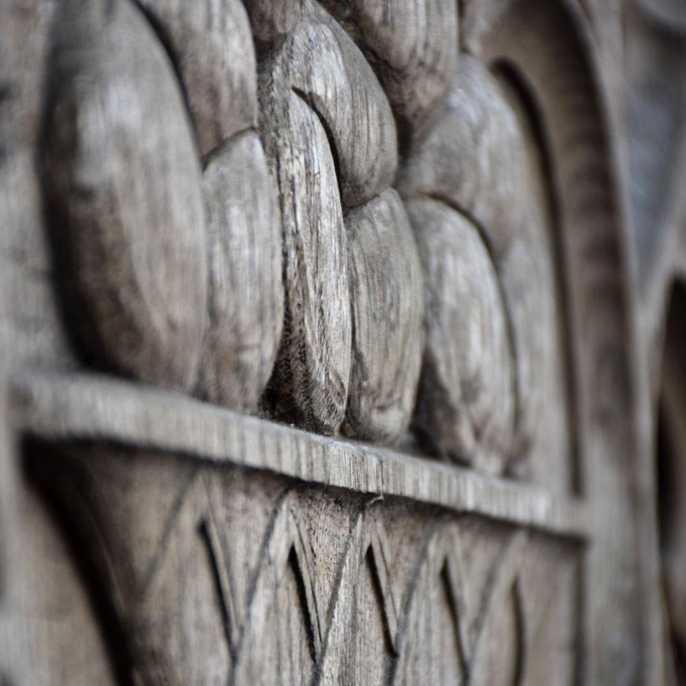 Early 19th Century English Oak Gothic Open Tracery 3