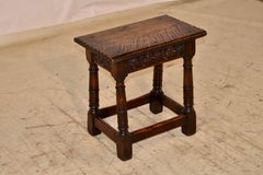 Early 19th Century English Oak Joint Stool