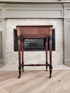 Early 19th Century English Oak Leather Writing Table