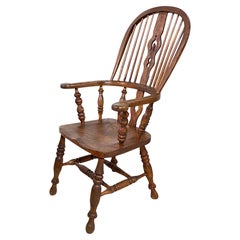 Poltrona Windsor in Oak e Wood Wood dell'inizio del XIX secolo