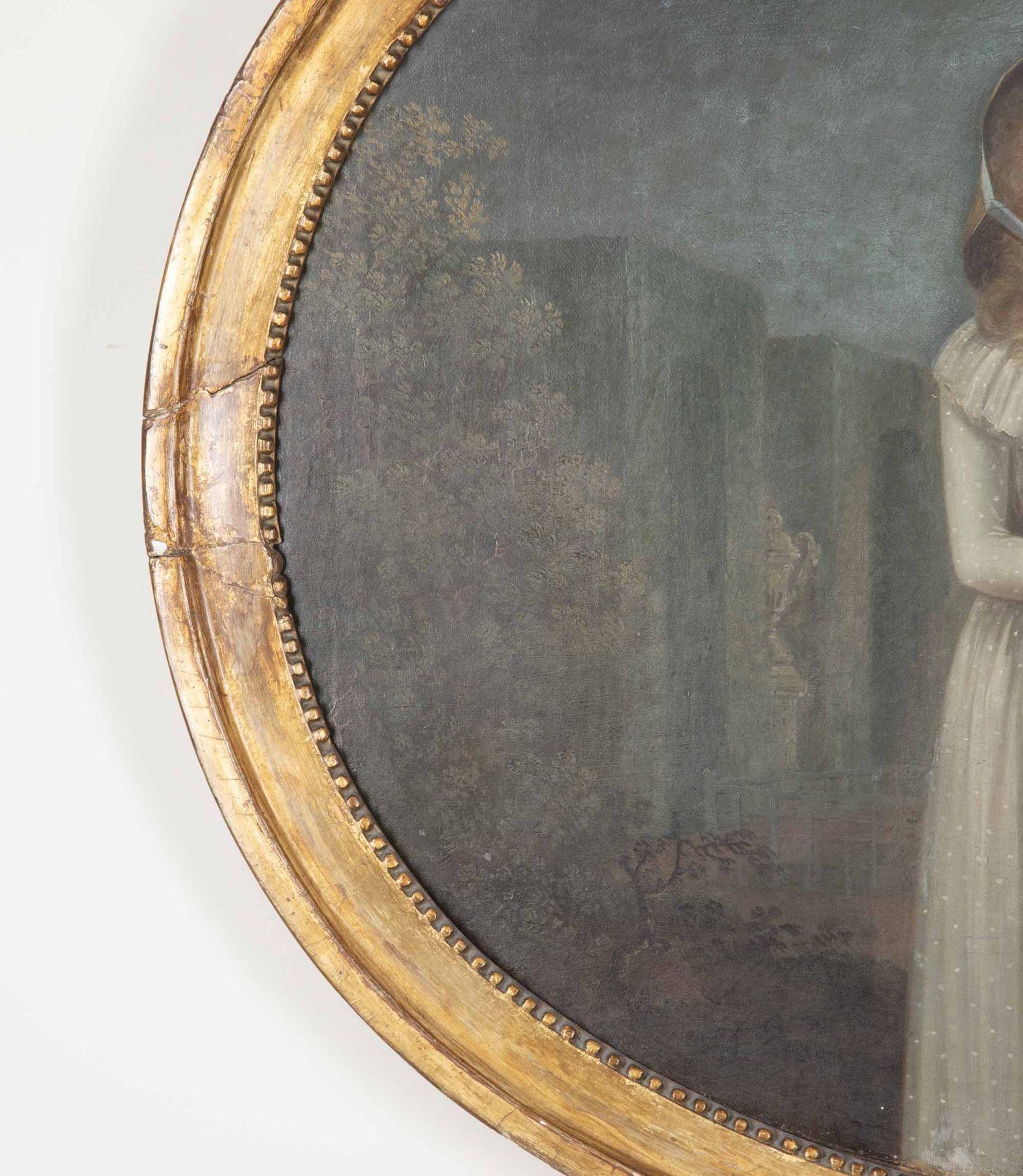 Frühe 19. Jahrhundert Englisch Öl auf Leinwand Gemälde von Regency Twin Sisters im Angebot 2