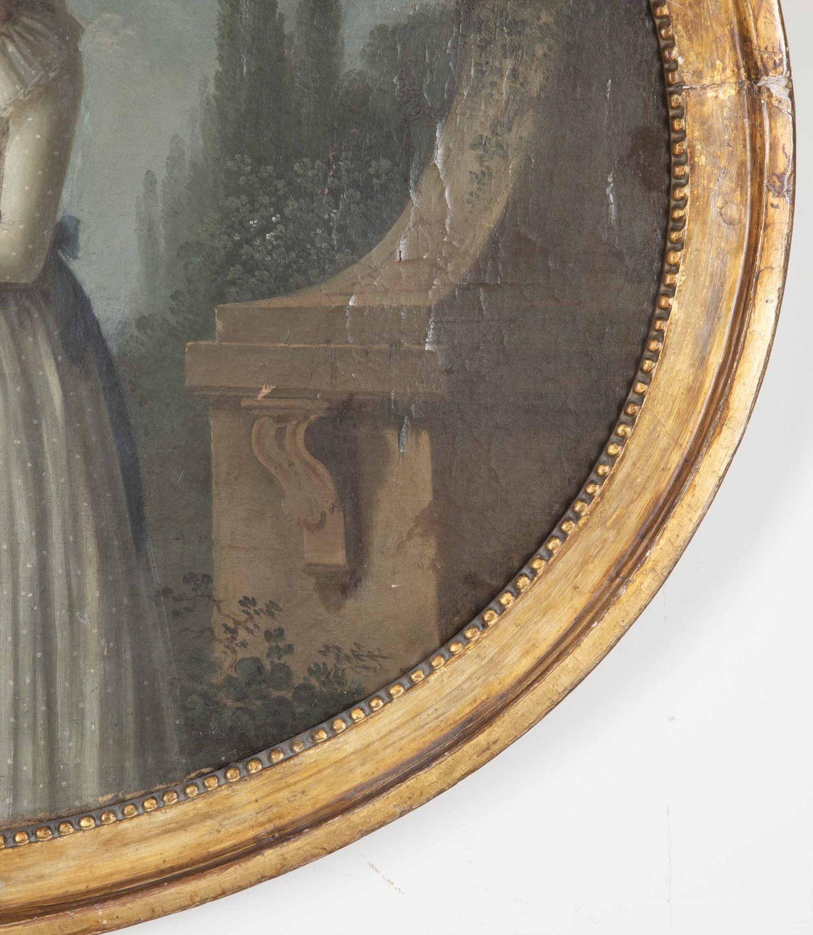Frühe 19. Jahrhundert Englisch Öl auf Leinwand Gemälde von Regency Twin Sisters im Angebot 3