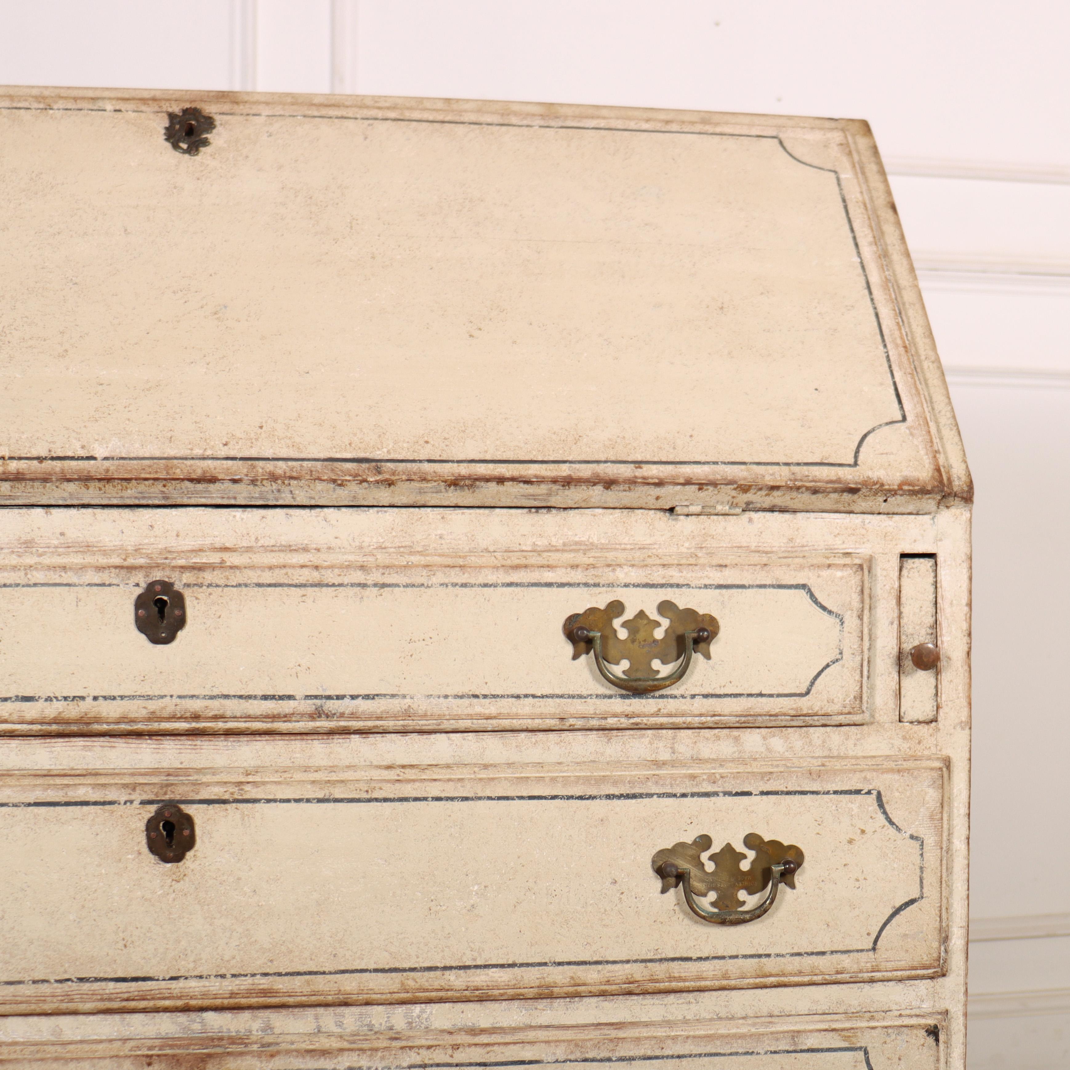 Oak Early 19th Century English Painted Bureau