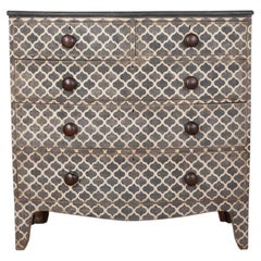 Commode anglaise à motifs du début du 19e siècle