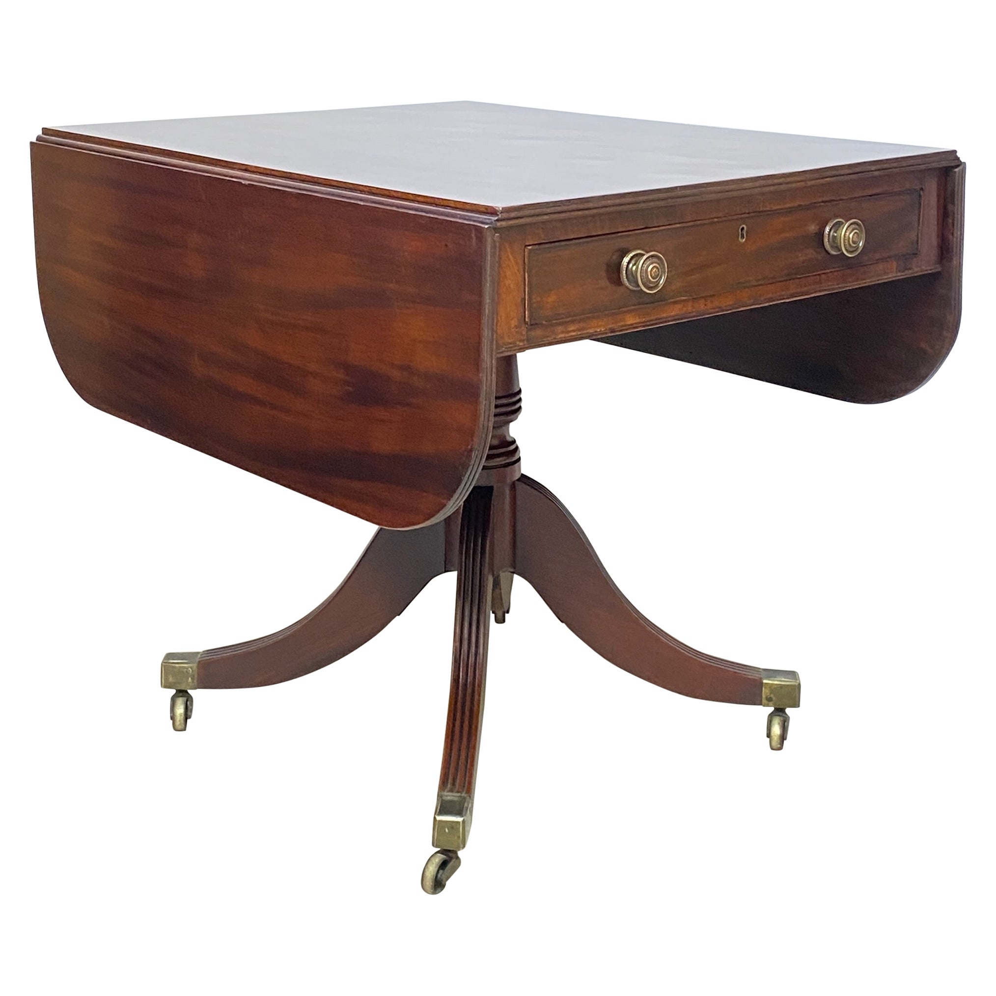 Early 19th Century English Pembroke Style Drop Leaf Side / Breakfast Table