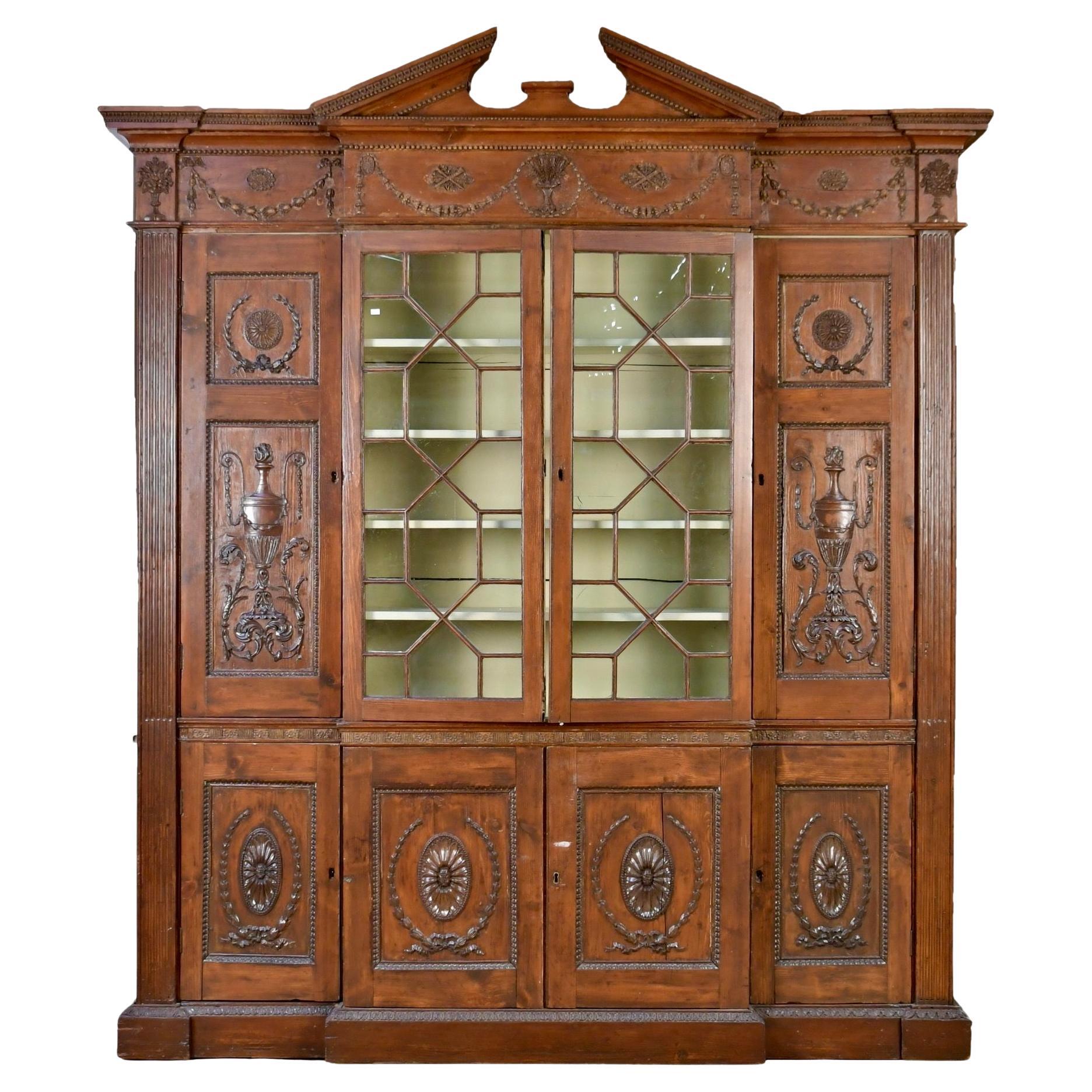 What is a breakfront cabinet?