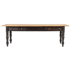 Table de ferme anglaise en pin du début du XIXe siècle
