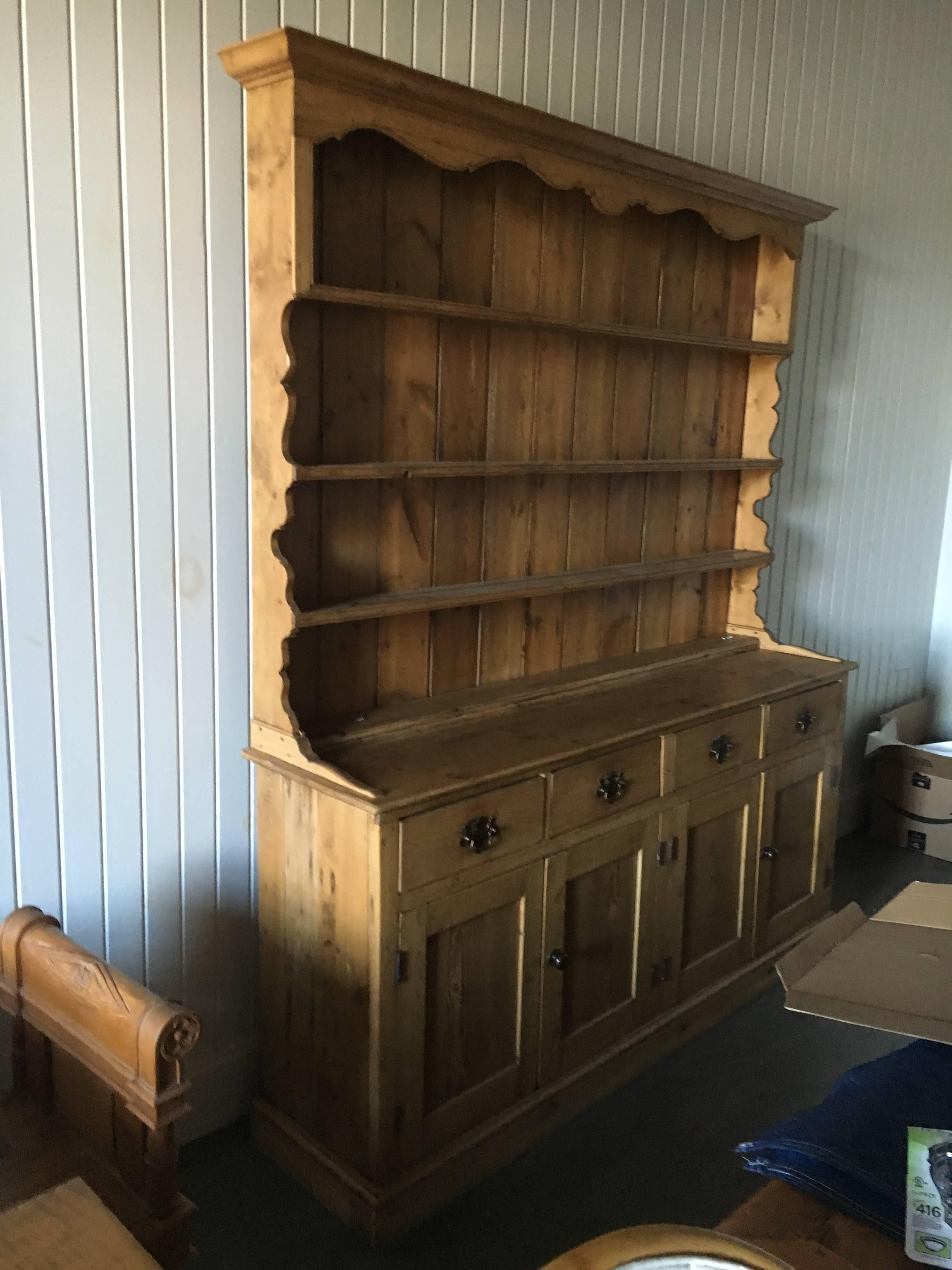Early 19th Century English Pine Welsh Dresser 3