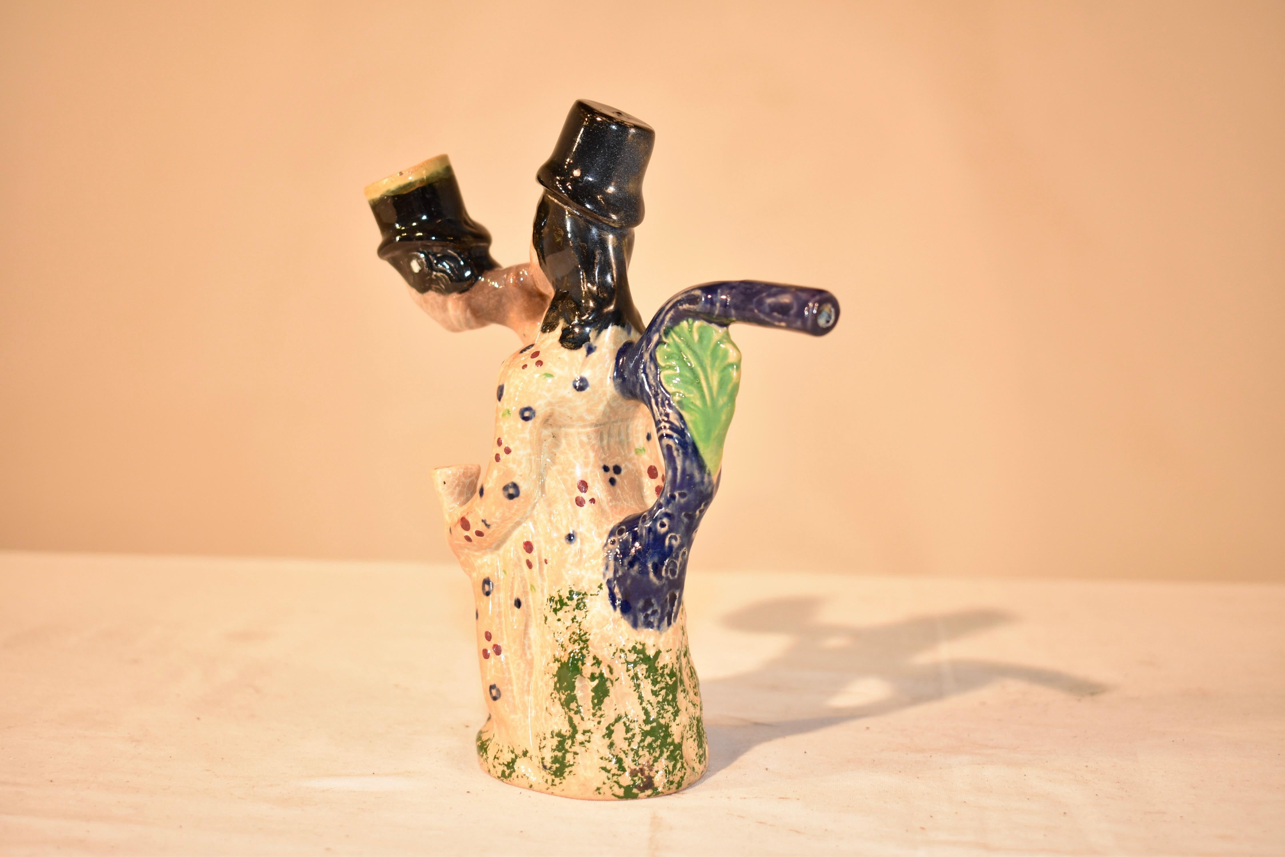 Glazed Early 19th Century English Prattware Pipe