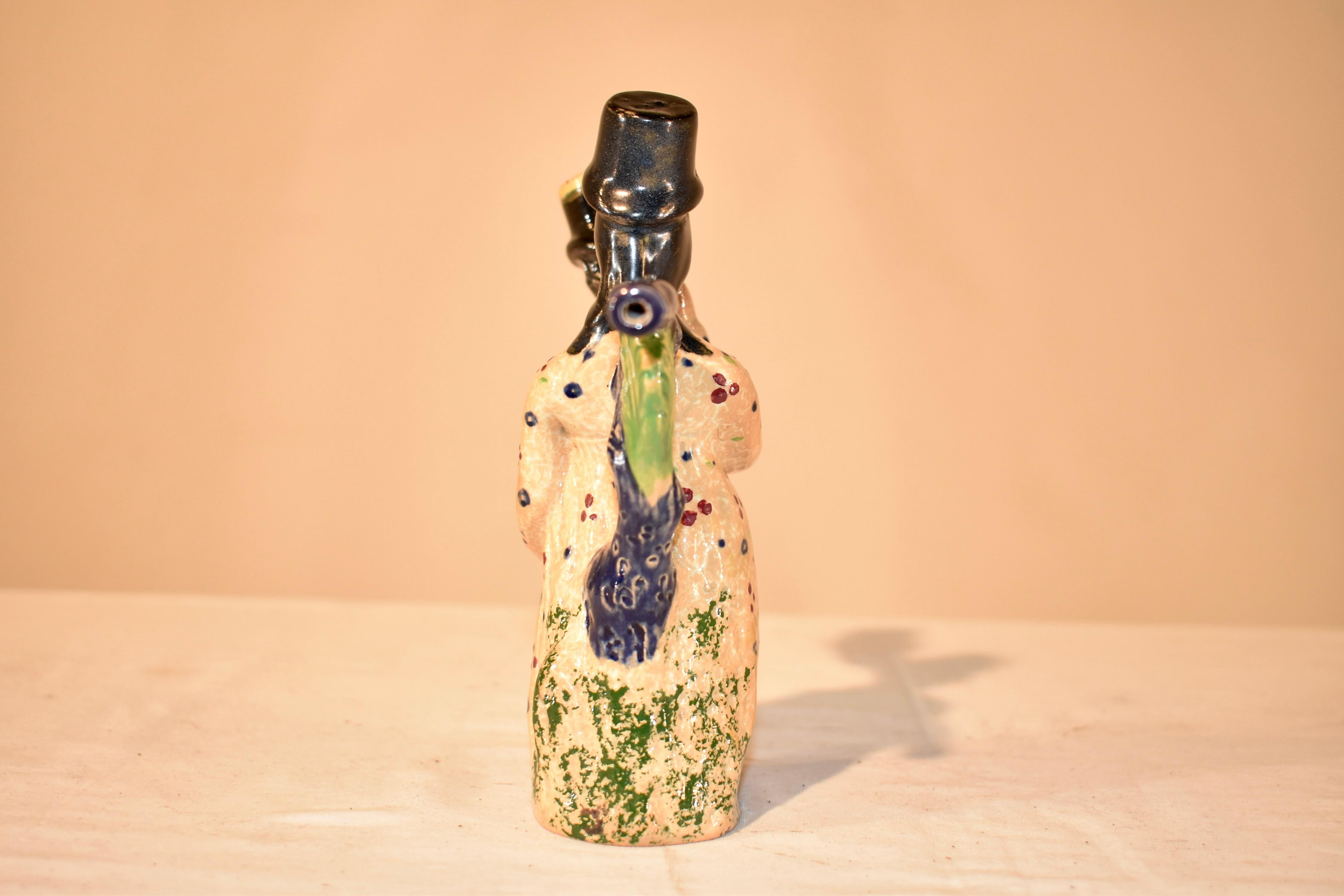 Early 19th Century English Prattware Pipe In Good Condition In High Point, NC