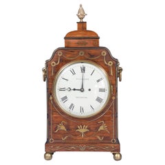 Horloge à chevalet Regency anglaise du début du XIXe siècle par T. & J. Ollivant