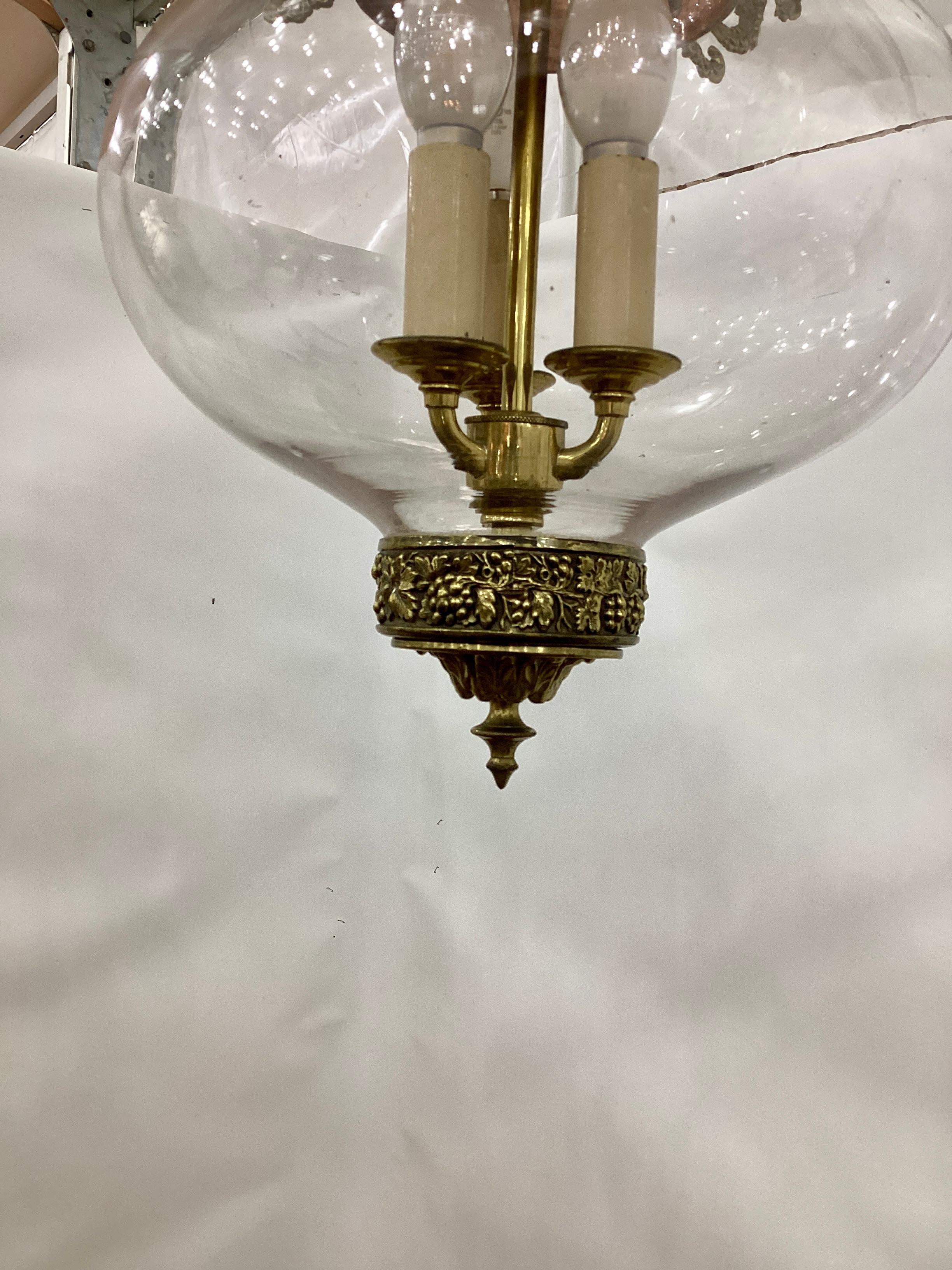 Frühes 19. Jahrhundert Englische Regency Laterne aus klarem Glas JAR  (Geblasenes Glas) im Angebot