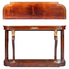 Early 19th Century English Regency Console Table In The Egyptian Revival Taste