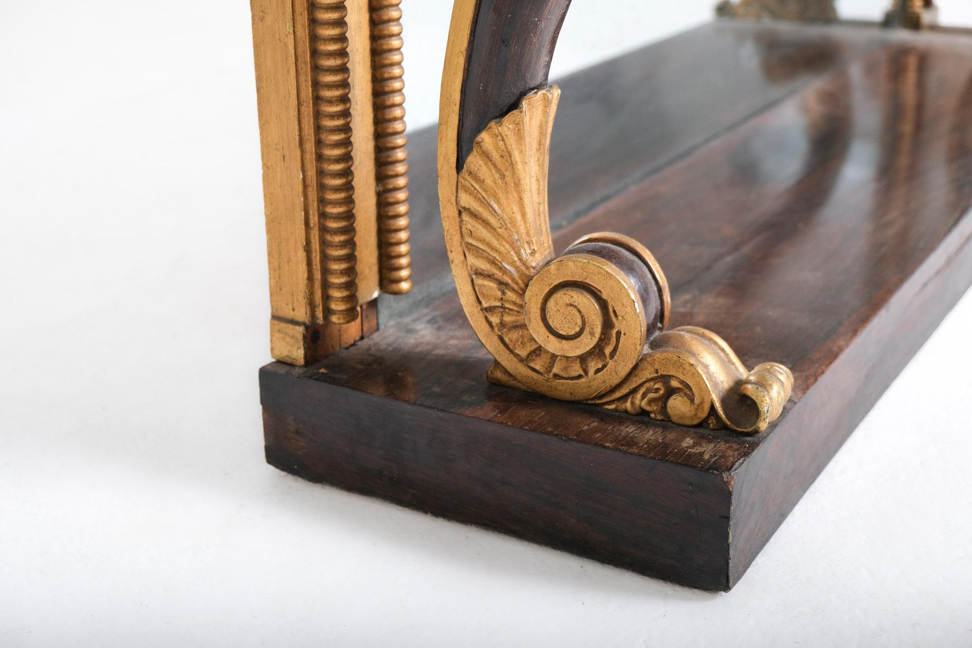 Early 19th Century English Regency Console Table with Marble Top For Sale 7