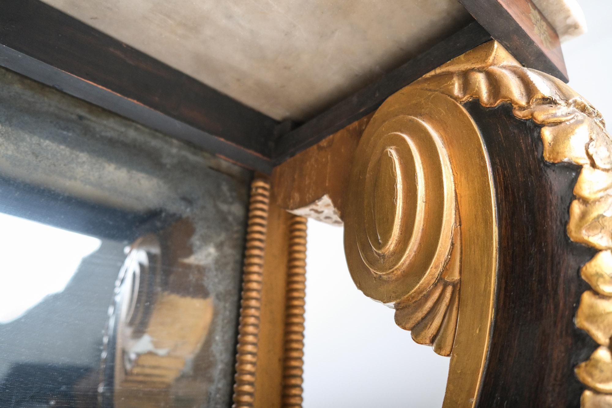 A fine example of early 19th century English Regency craftsmanship, this neoclassical console table embodies both elegance and historic significance. Dating circa 1810–1820, pieces like this were typically commissioned for grand London townhouses
