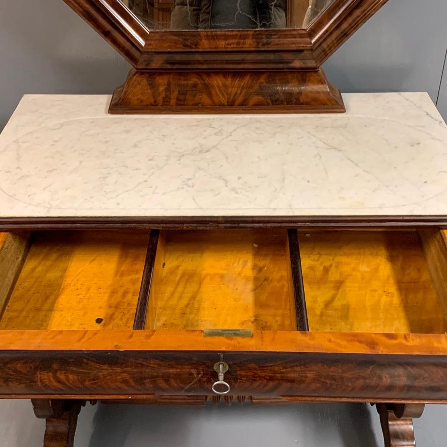 Early 19th Century English Regency Dressing Table with Original Marble 3