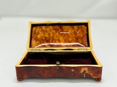 Frühe englische Regency-Schildpatt-Schreib- oder Zigarrenbox aus dem 19. Jahrhundert