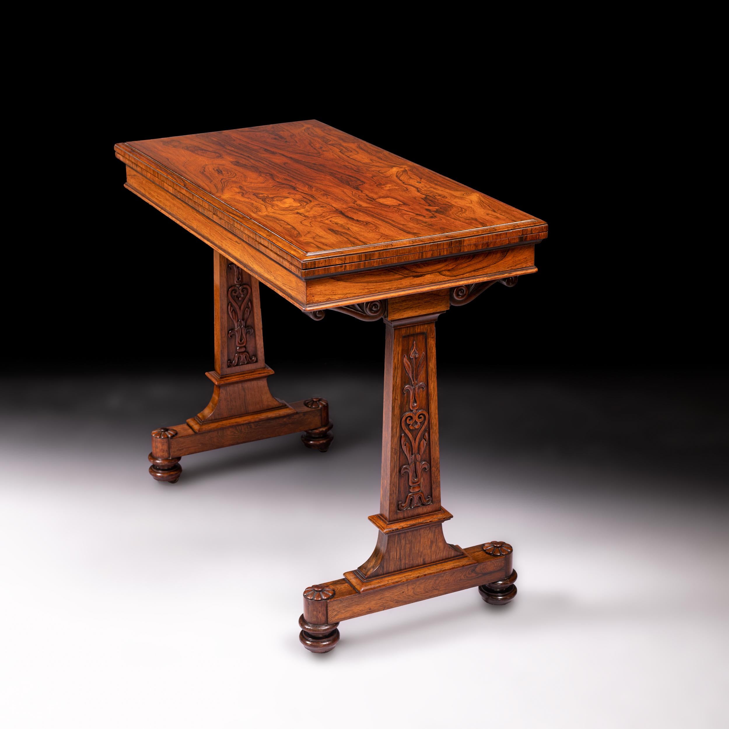 Englischer Regency-Spieltisch aus dem frühen 19. Jahrhundert von T & G Seddon (Holz) im Angebot