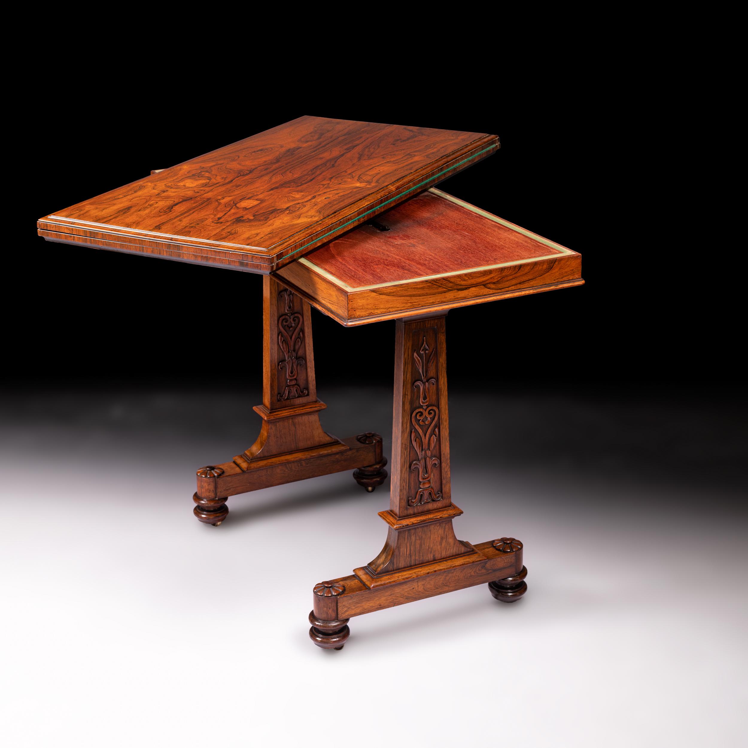 XIXe siècle Table à jeux Regency anglaise du début du 19ème siècle par T & G Seddon en vente