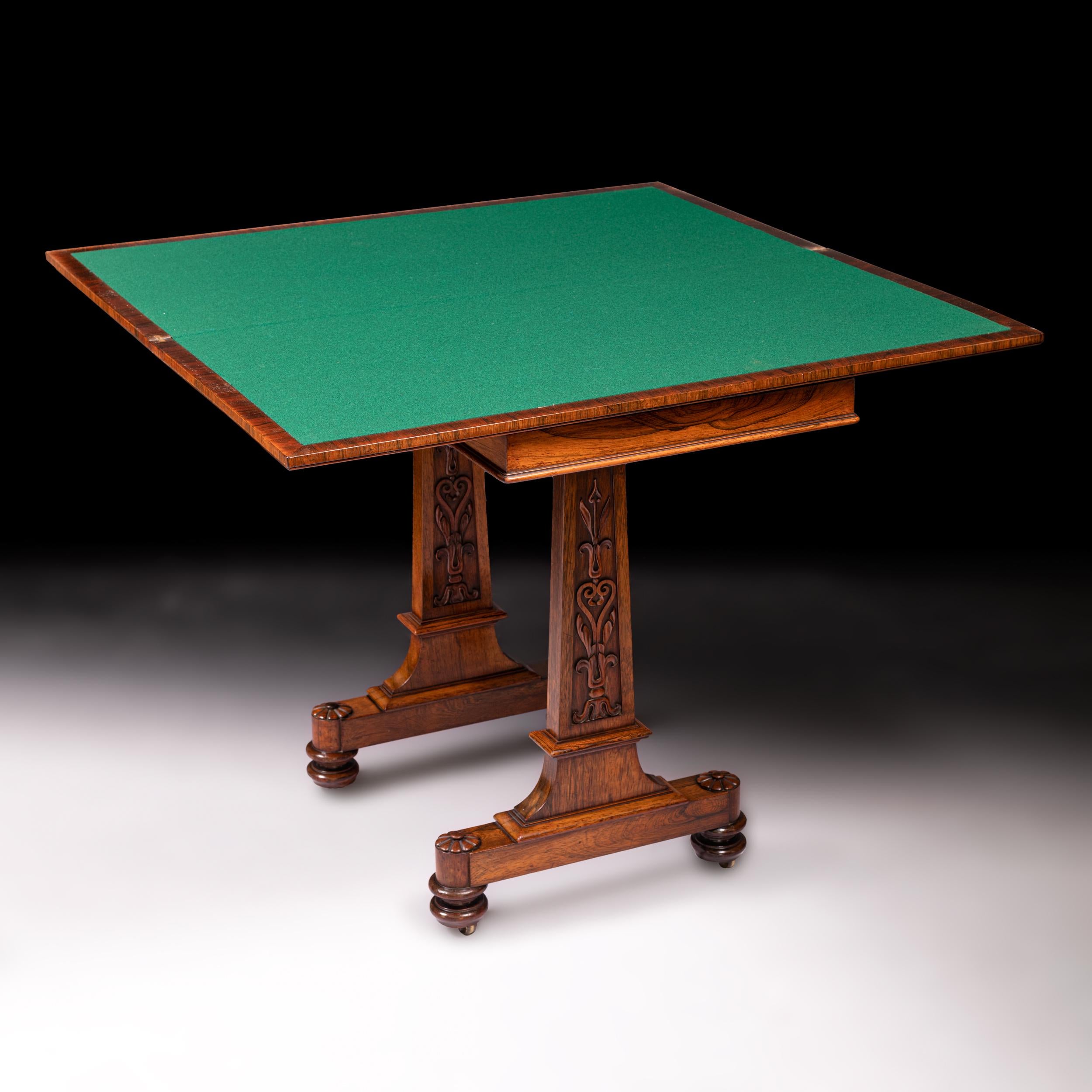 Table à jeux Regency anglaise du début du 19ème siècle par T & G Seddon en vente 1