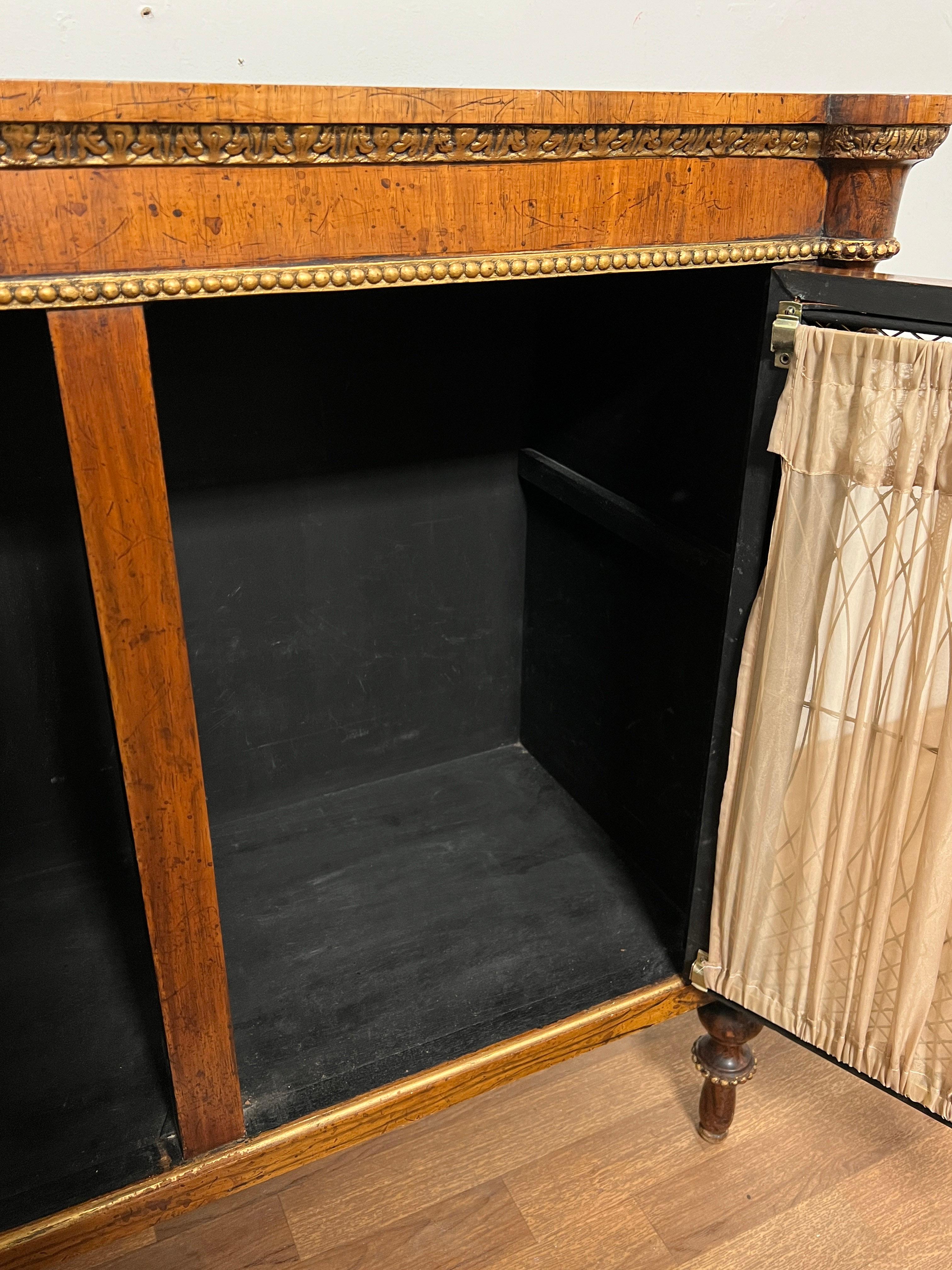 Early 19th Century English Regency Grill Front Rosewood Credenza For Sale 7