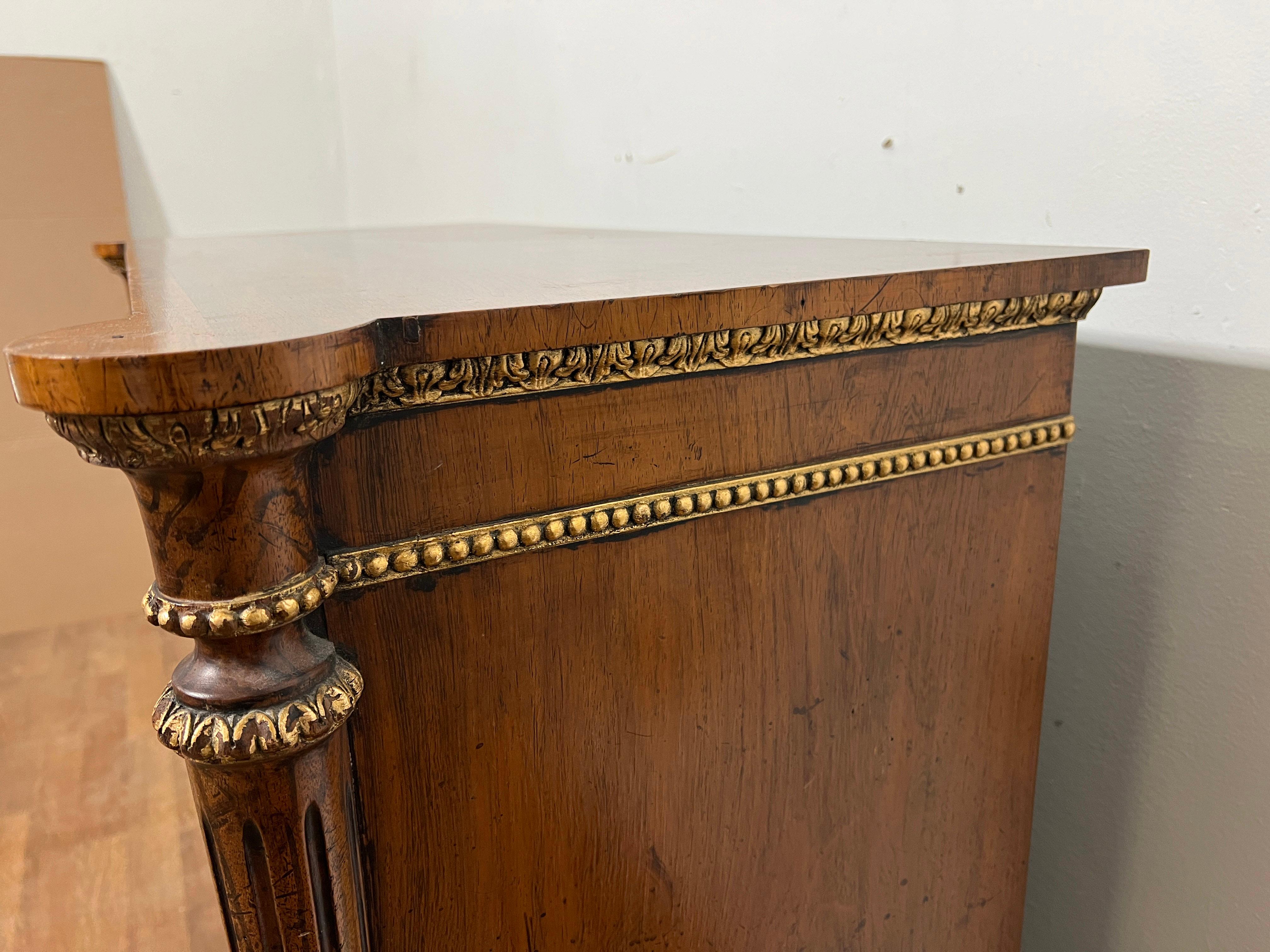 Early 19th Century English Regency Grill Front Rosewood Credenza In Good Condition For Sale In Peabody, MA